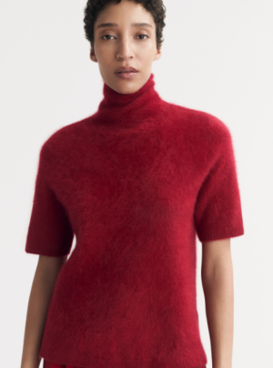 Soft Goat - Brushed Turtleneck Lipstick Red