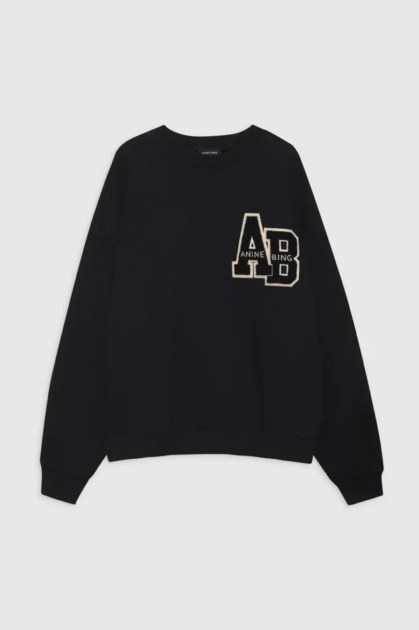 Anine Bing - Miles Oversize Sweatshirt Letterman Off White