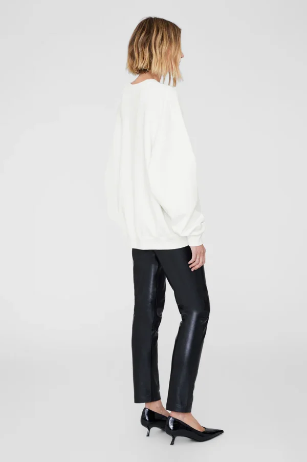 Anine Bing - Miles Oversize Sweatshirt Letterman Off White
