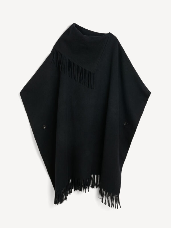 By Malene Birger - Turtlo Wool Poncho Grey Brown Melange