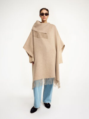 By Malene Birger - Turtlo Wool Poncho Grey Brown Melange