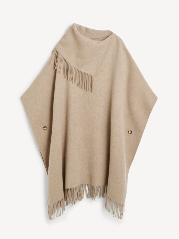 By Malene Birger - Turtlo Wool Poncho Grey Brown Melange