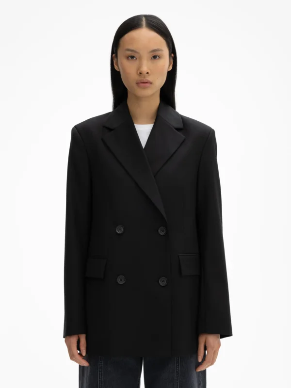 House of Dagmar - Classic Wool Blazer Black