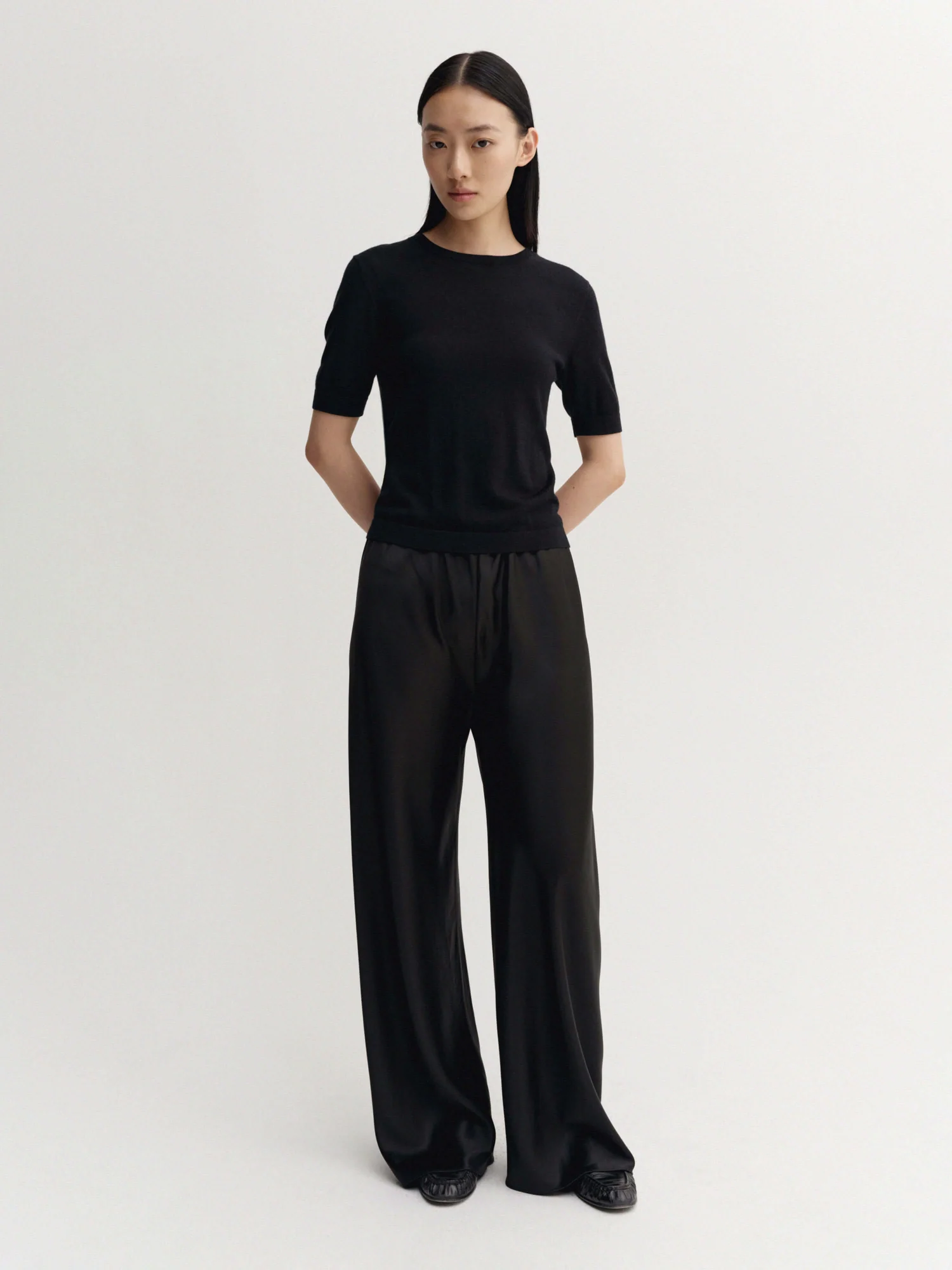 Almada Label - Bias Satin Pants Black