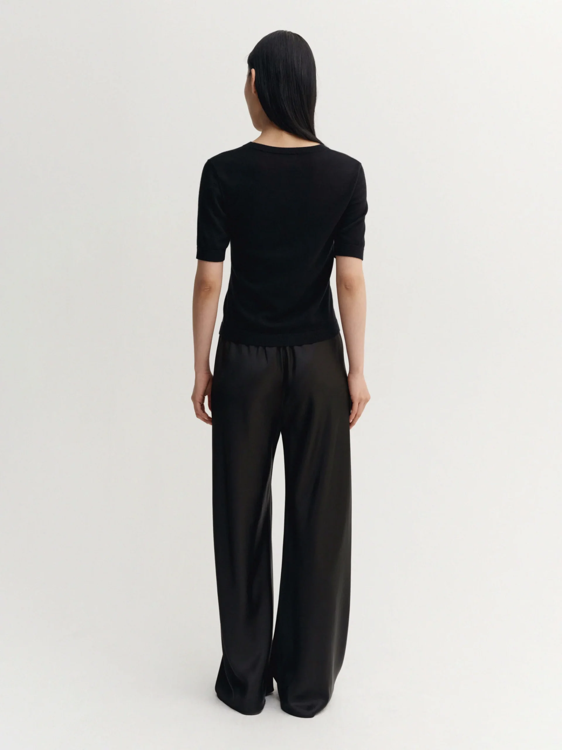 Almada Label - Bias Satin Pants Black