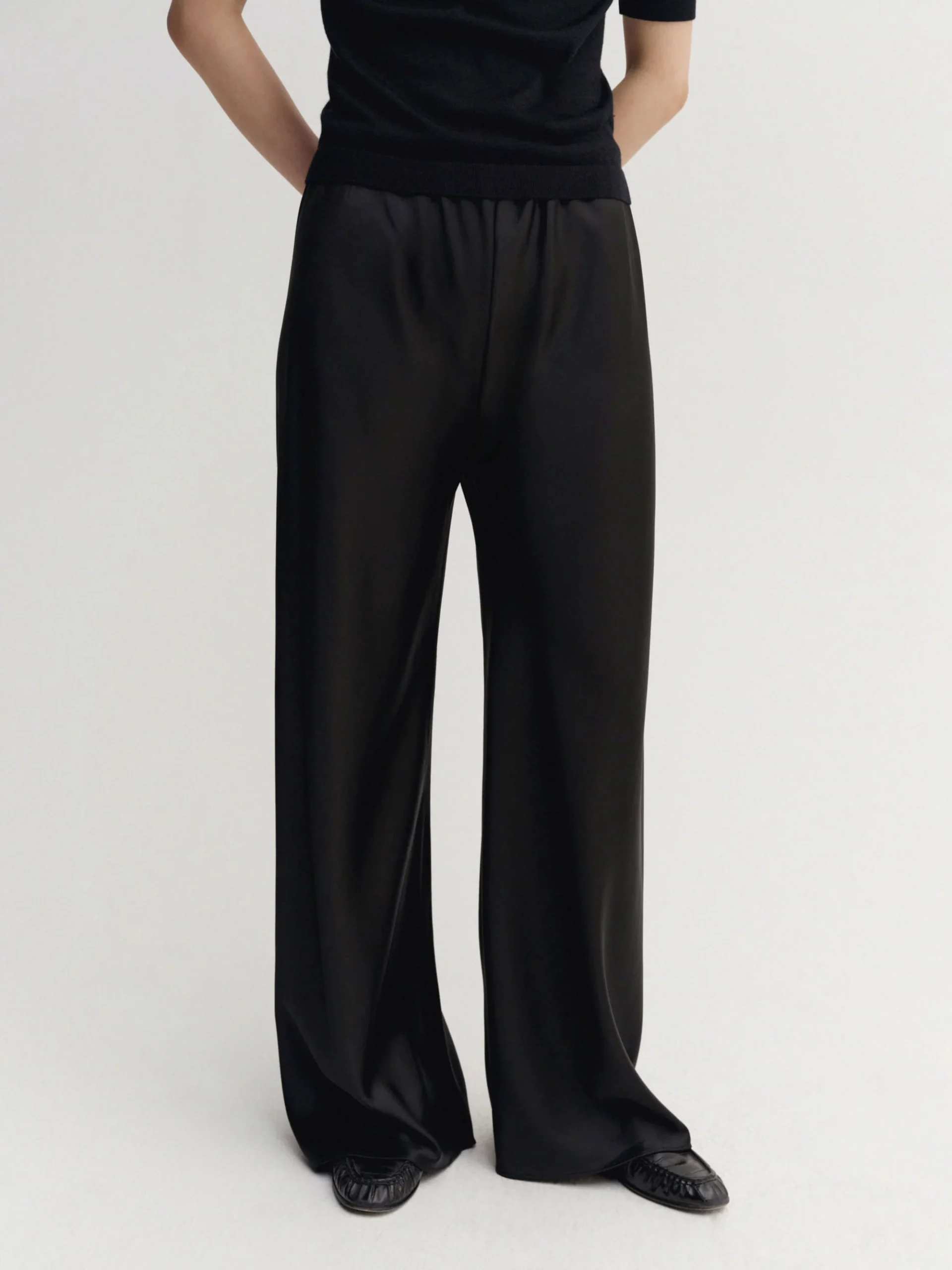 Almada Label - Bias Satin Pants Black