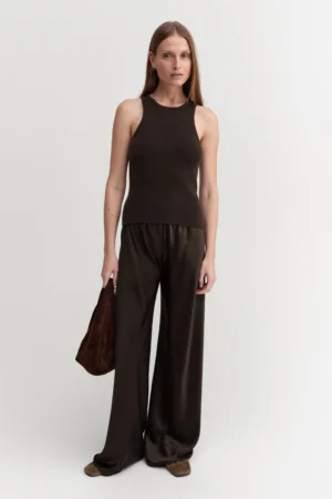 Almada Label - Bias Satin Pants Chocolate