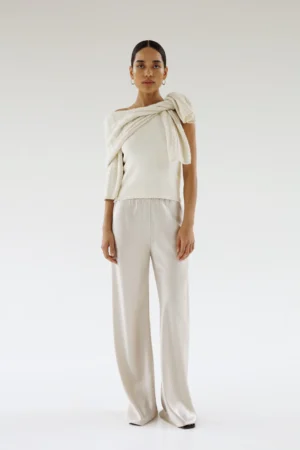 Almada Label - Bias Satin Pants Pearl