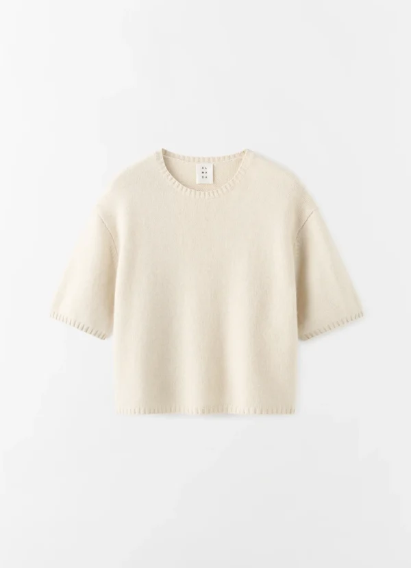 Almada Label - Fei Cashmere T-Shirt Vanilla