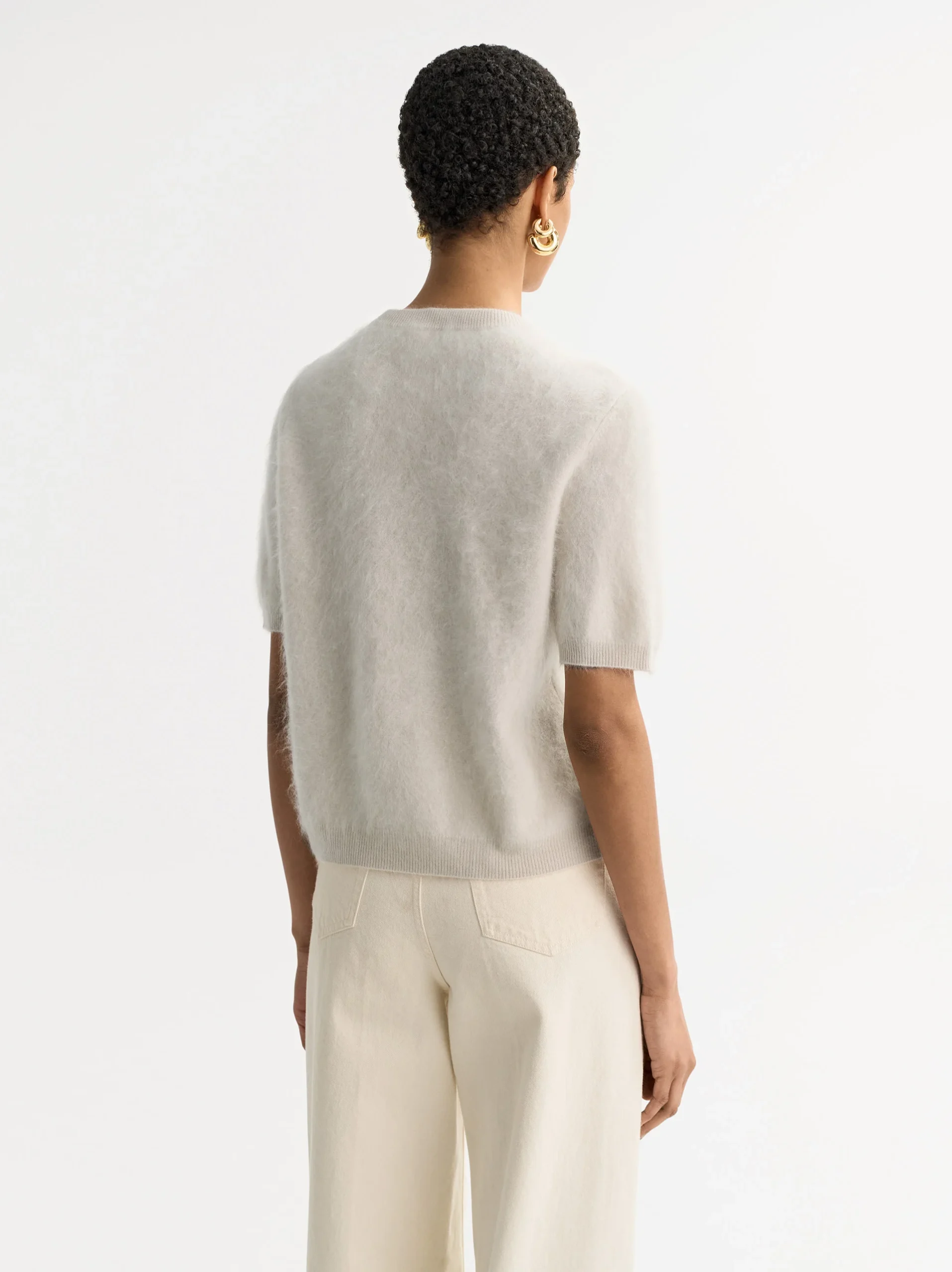 Soft Goat - Brushed Short Sleeve Chalk