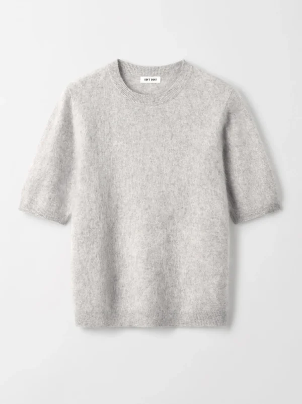 Soft Goat - Brushed Short Sleeve Light Grey