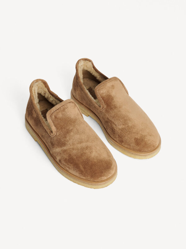 By Malene Birger - Romine Suede Slippers Tobacco Brown