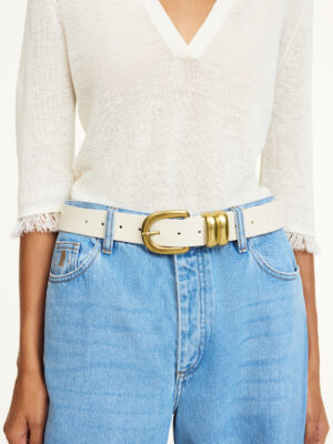 By Malene Birger - Zoira Leather Belt Soft White