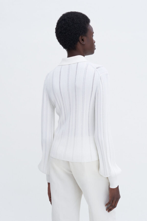 Filippa K - Braid Knit Cardigan Pearl White