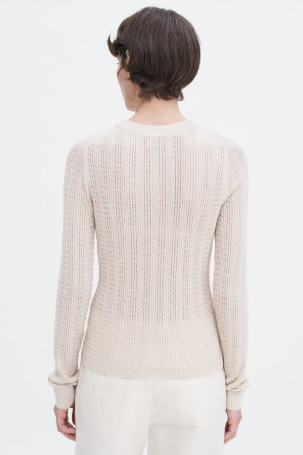 Filippa K - Lace Knit Top Light Beige