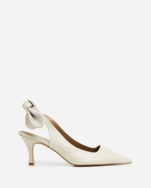 Flattered - Franchesca Bow Leather Creme