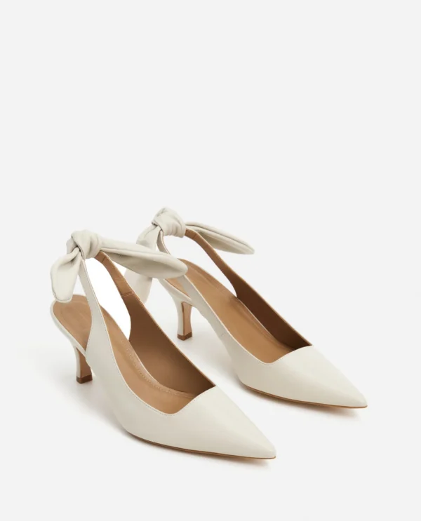 Flattered - Franchesca Bow Leather Creme