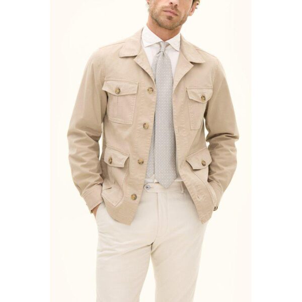 Oscar Jacobson - Safari Shirt Jacket Dusty Beige