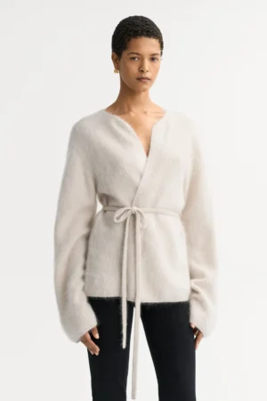 Soft Goat - Brushed Cardigan Chalk