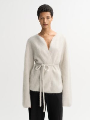 Soft Goat - Brushed Cardigan Chalk
