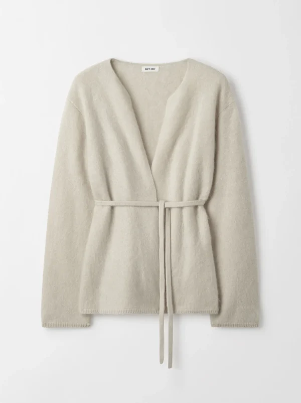 Soft Goat - Brushed Cardigan Chalk