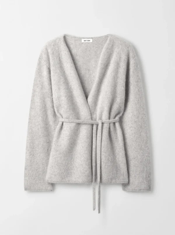 Soft Goat - Brushed Cardigan Light Grey