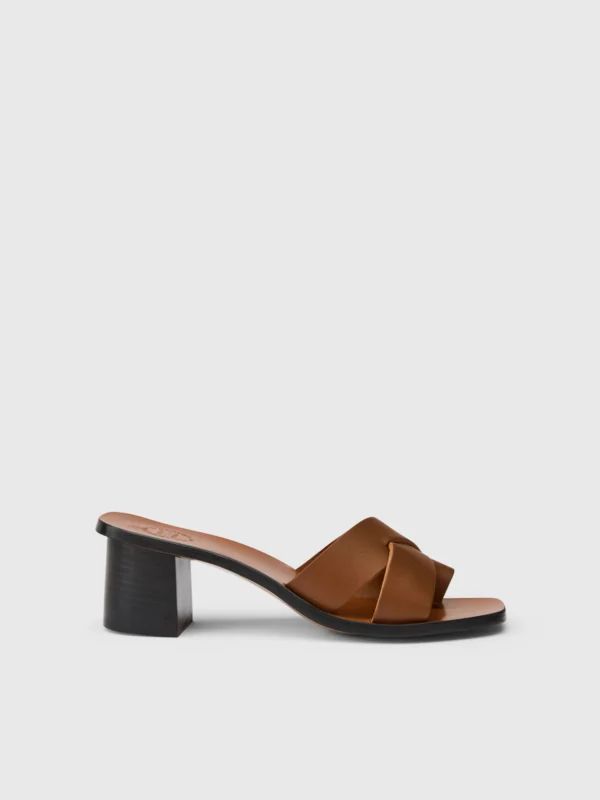 ATP Atelier - Arcole Leather Heeled Sandals Cannella