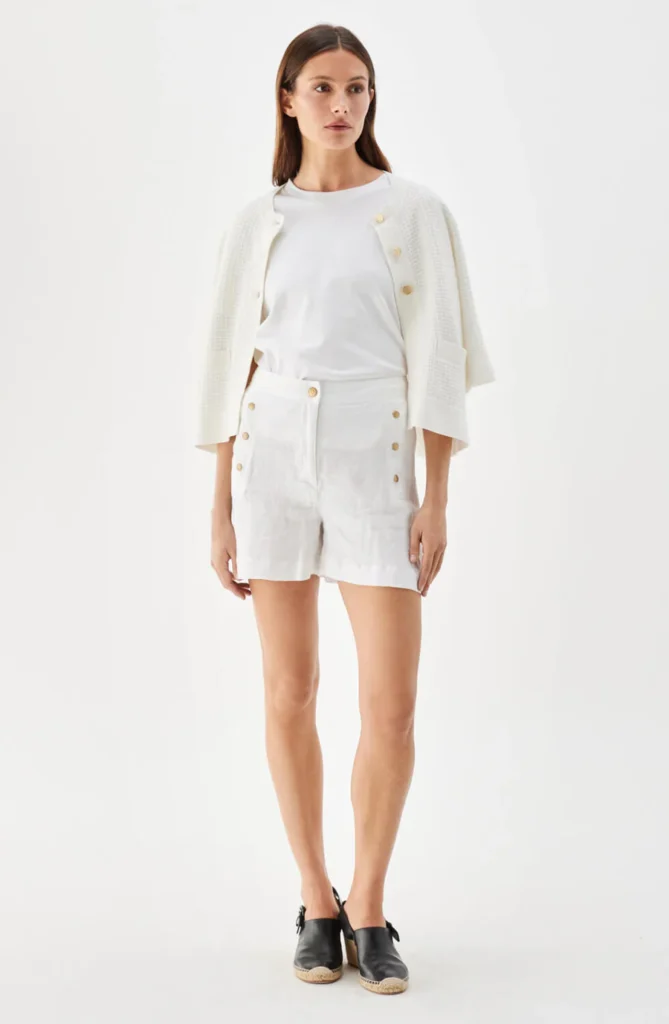 Busnel - Pixie Linen Shorts White
