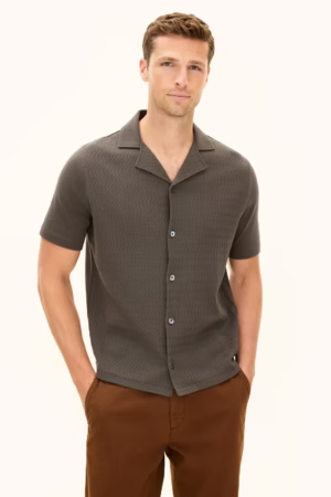 Oscar Jacobson - Kirk Knitted Shirt Green