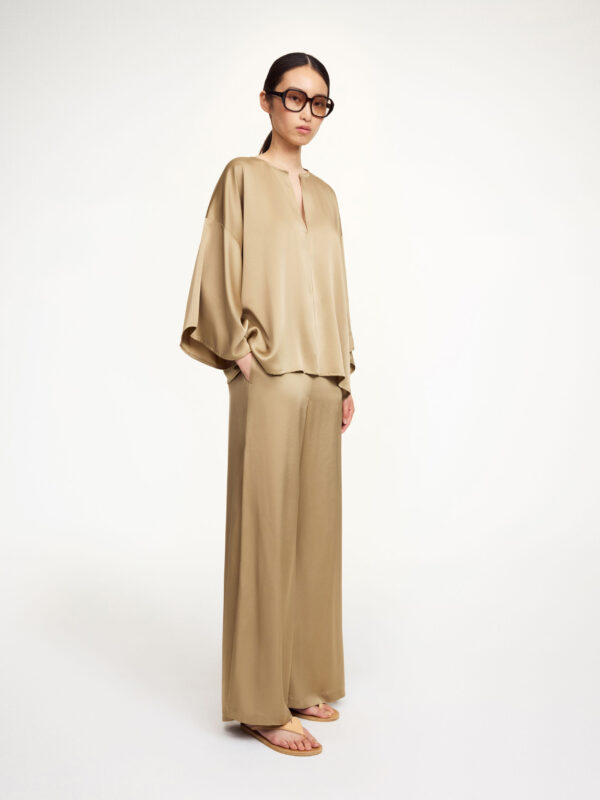 By Malene Birger - Lucee Flared Trousers Kelp