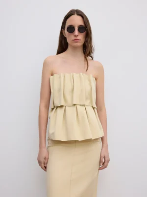 Dagmar - Sculpted Tube Top Buttercream Yellow