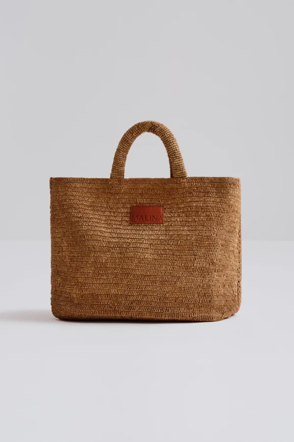 Malina - Elsya Raffia Tote Bag