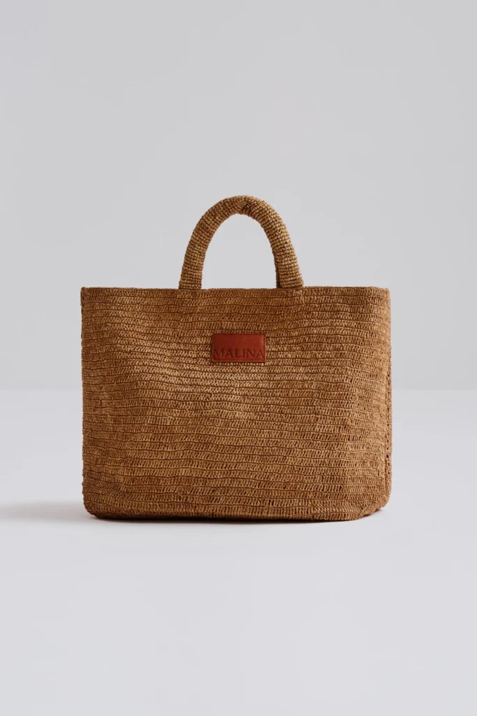 Malina - Elsya Raffia Tote Bag