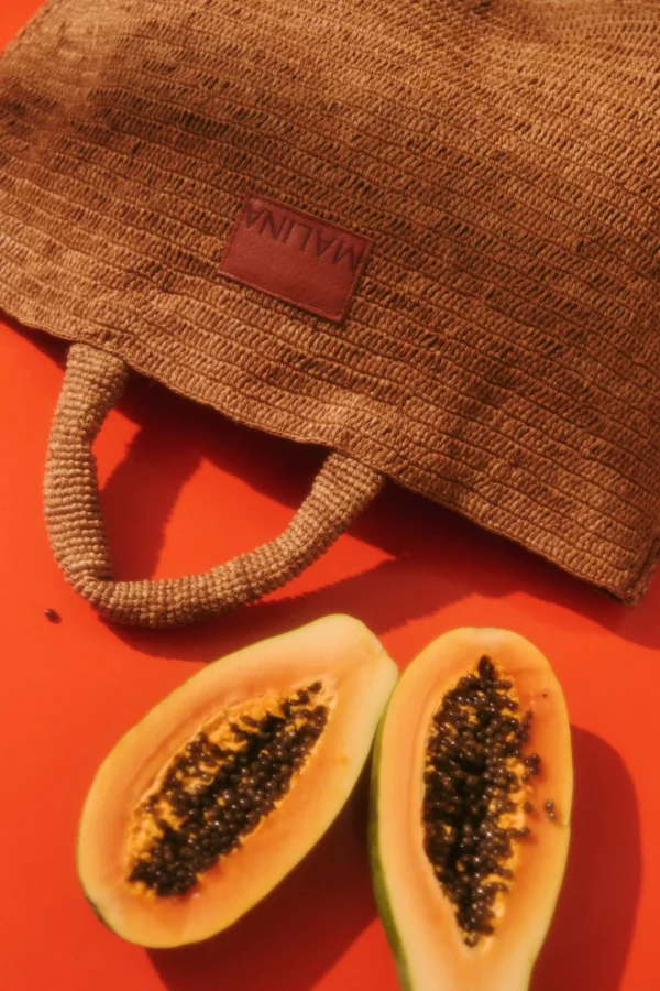 Malina - Elsya Raffia Tote Bag