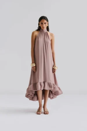 Malina - Sabrina Midi Dress Taupe
