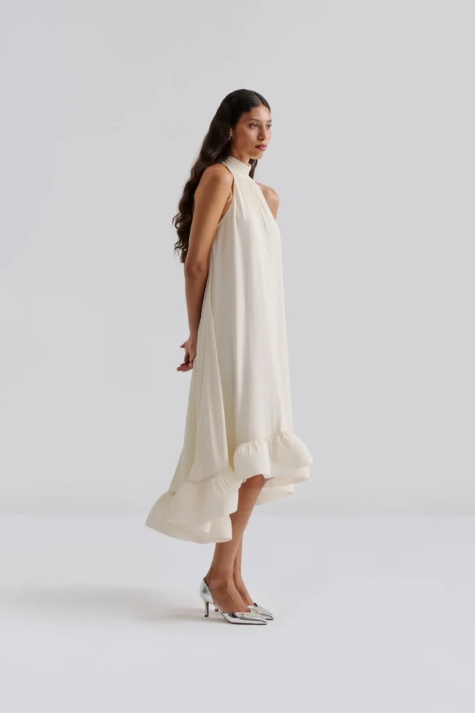 Malina - Sabrina Midi Dress White