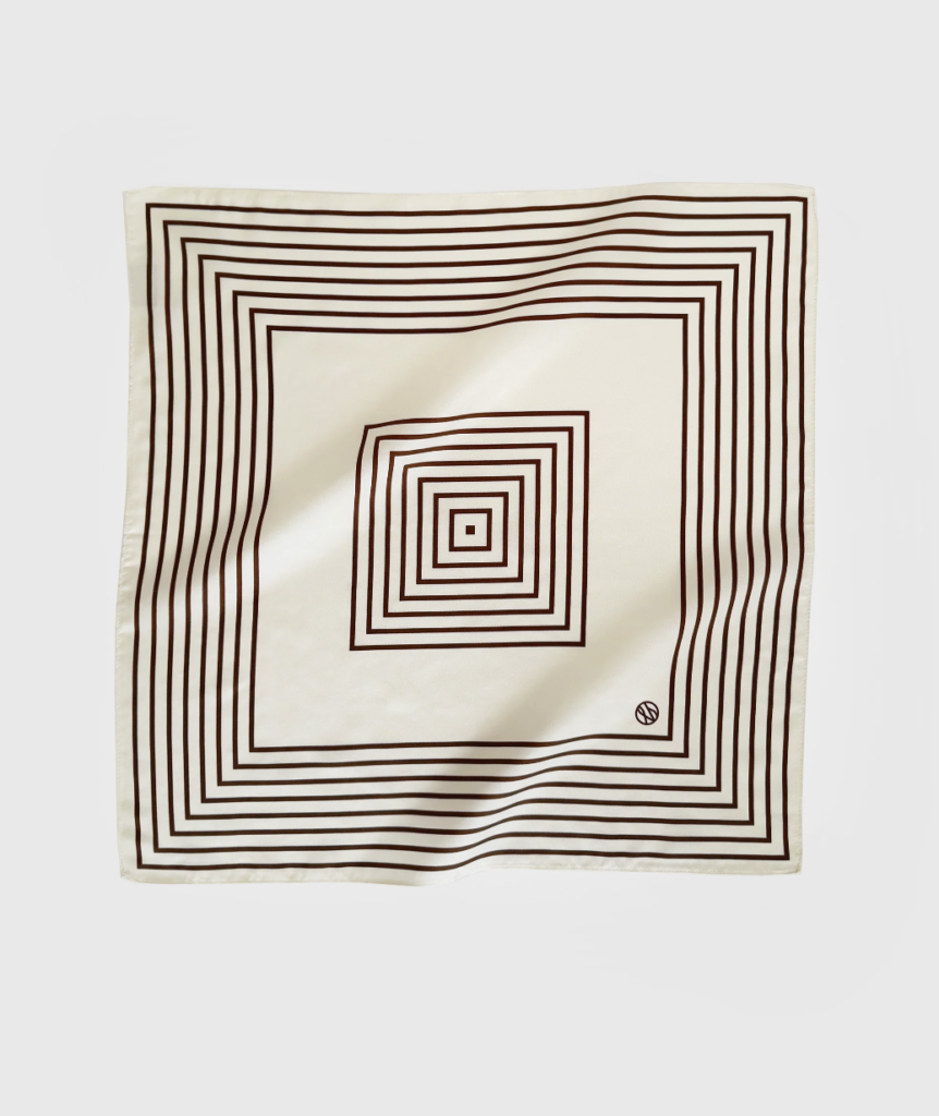 Le Scarf - Striped Scarf Cream & Mocha Mousse