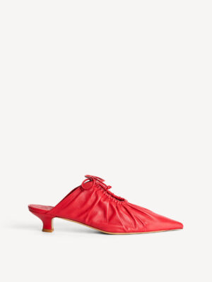 By Malene Birger - Masey Leather Mules Pompeian Red