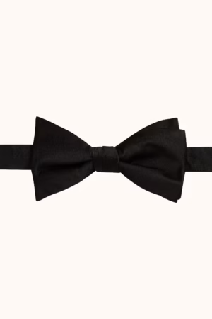 Oscar Jacobson - Bow Twill Silk Tie Black