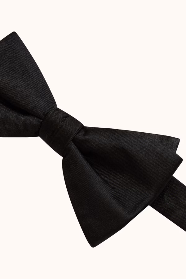 Oscar Jacobson - Bow Twill Silk Tie Black