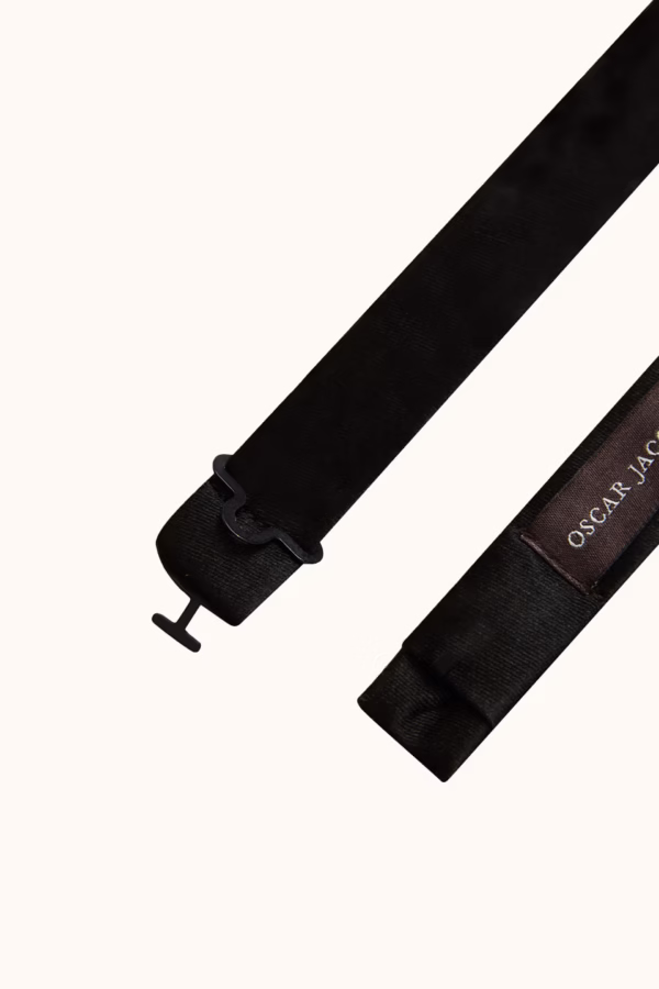 Oscar Jacobson - Bow Twill Silk Tie Black