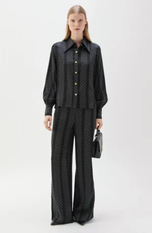 Busnel - Anita Printed Blouse Black/Ecru