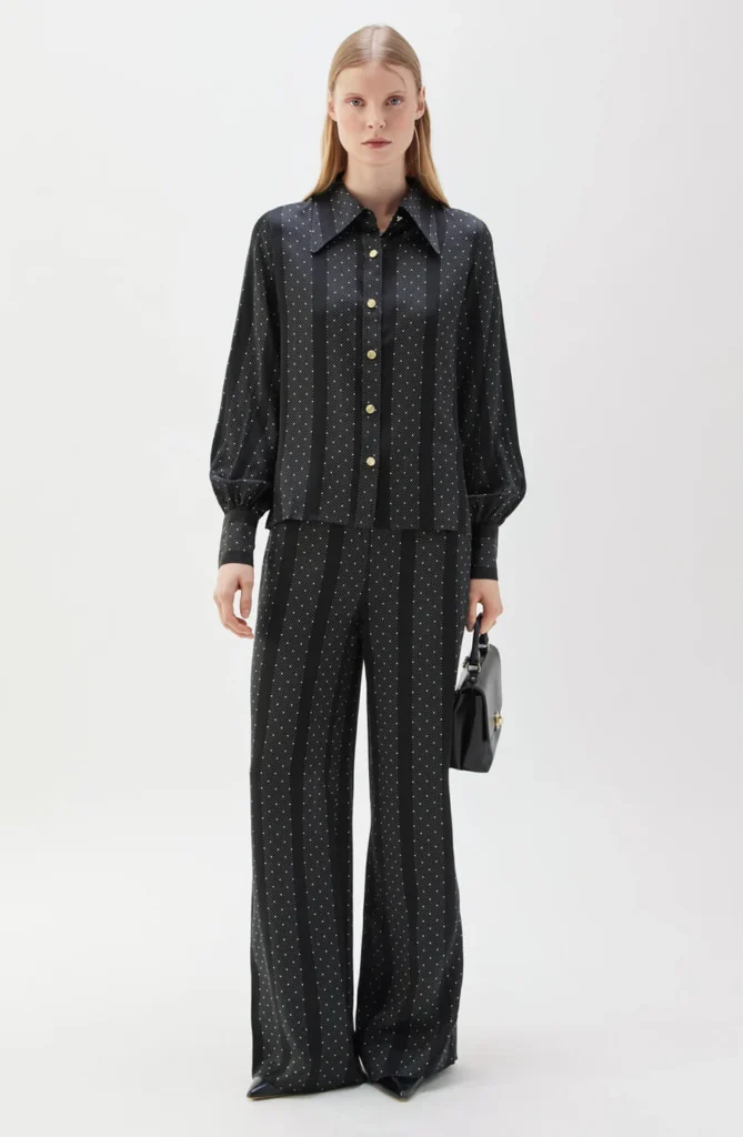Busnel - Anita Printed Blouse Black/Ecru