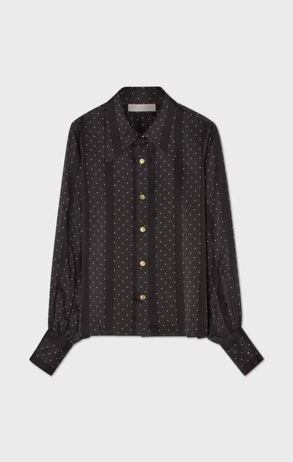 Busnel - Anita Printed Blouse Black/Ecru