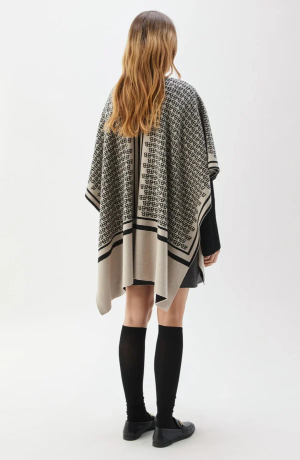 Busnel - Garnette Poncho Fudge/Black