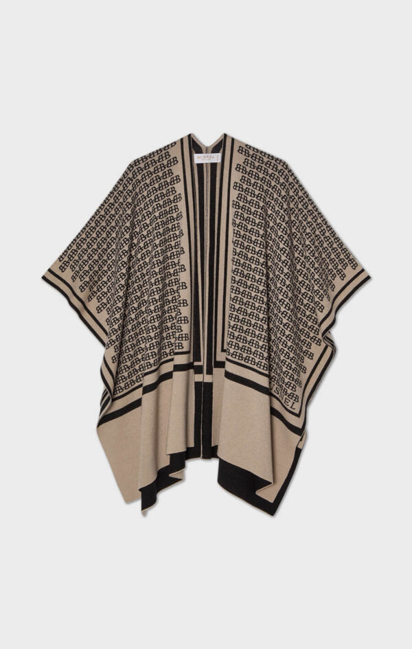 Busnel - Garnette Poncho Fudge/Black