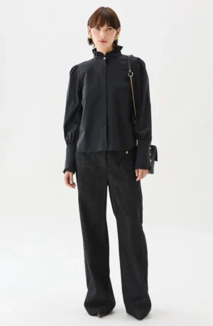 Busnel - Maira Plisse Blouse Black