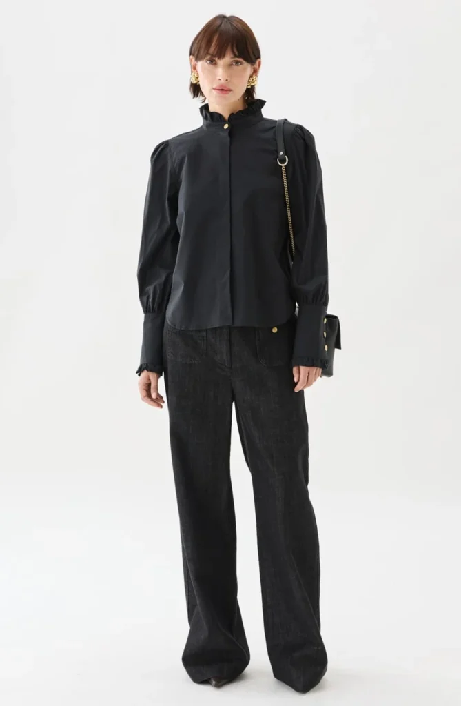 Busnel - Maira Plisse Blouse Black