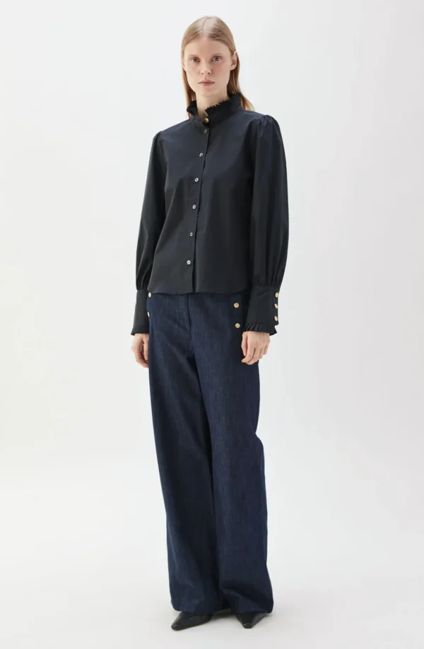 Busnel - Maira Plisse Blouse Black
