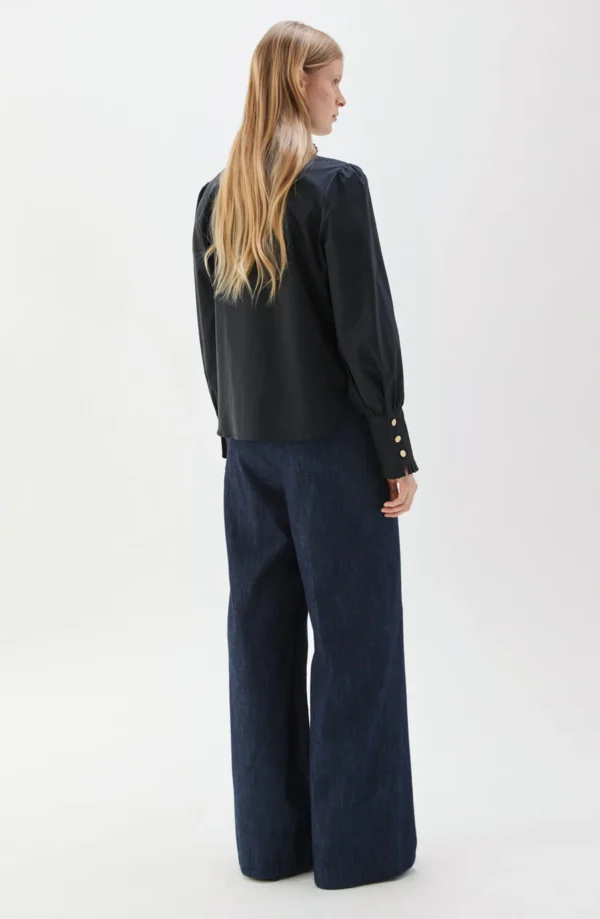 Busnel - Maira Plisse Blouse Black